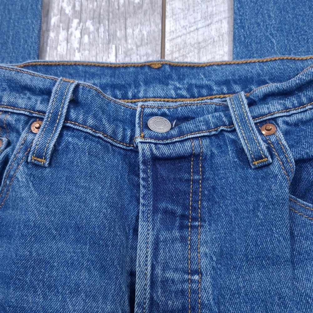 Levi's 501 Skinny Jeans Womens Size 32 Blue High Rise Button Fly Denim - Picture 7 of 11